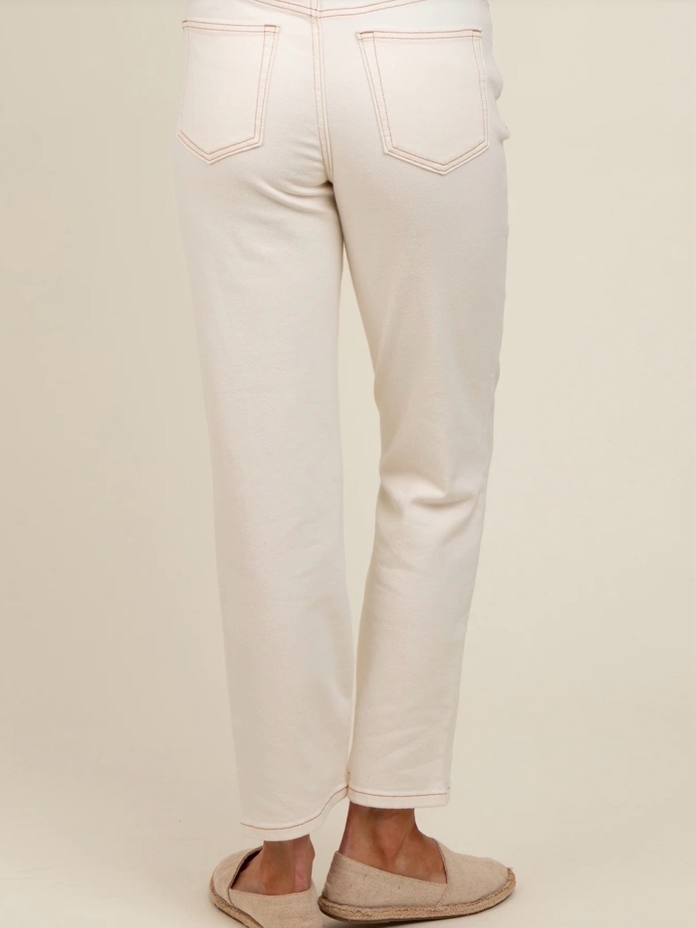 Pinkblush Cream Maternity Jeans - 29 - Picture 8 of 9